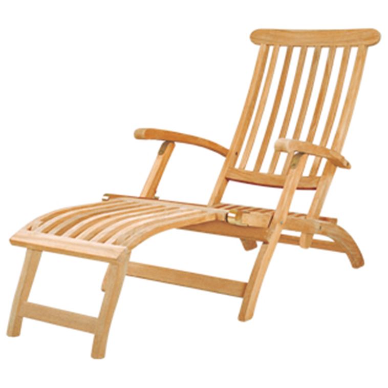 Deckchair L 177 cm B 62 cm H 92 cm klappbar mit abnehmbarem Fußteil