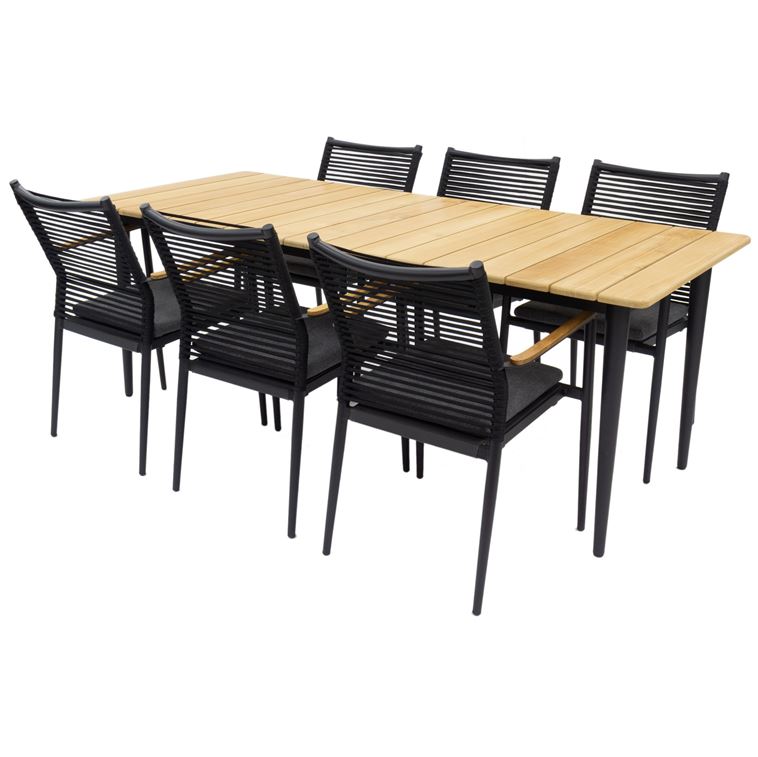 Dininggruppe L 210 cm B 90 cm H 75 cm 7-teilig