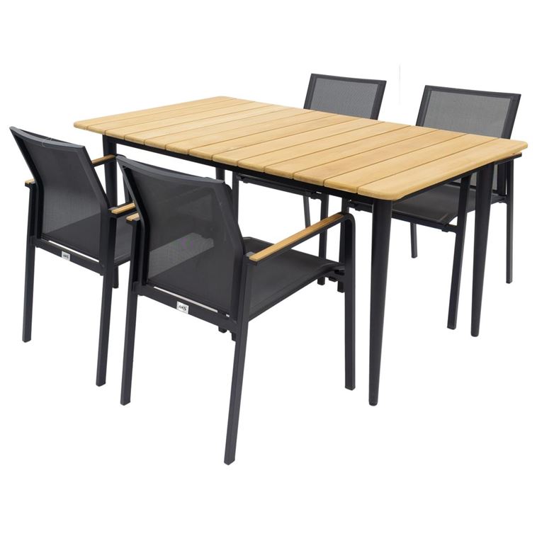 Dininggruppe L 160 cm B 90 cm H 75 cm 5-teilig