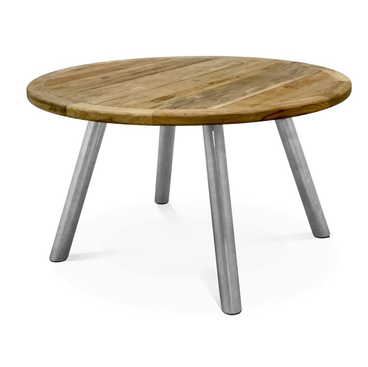 Diningtisch Ø 150 cm H 75 cm mit Tischplatte aus recyceltem Teakholz