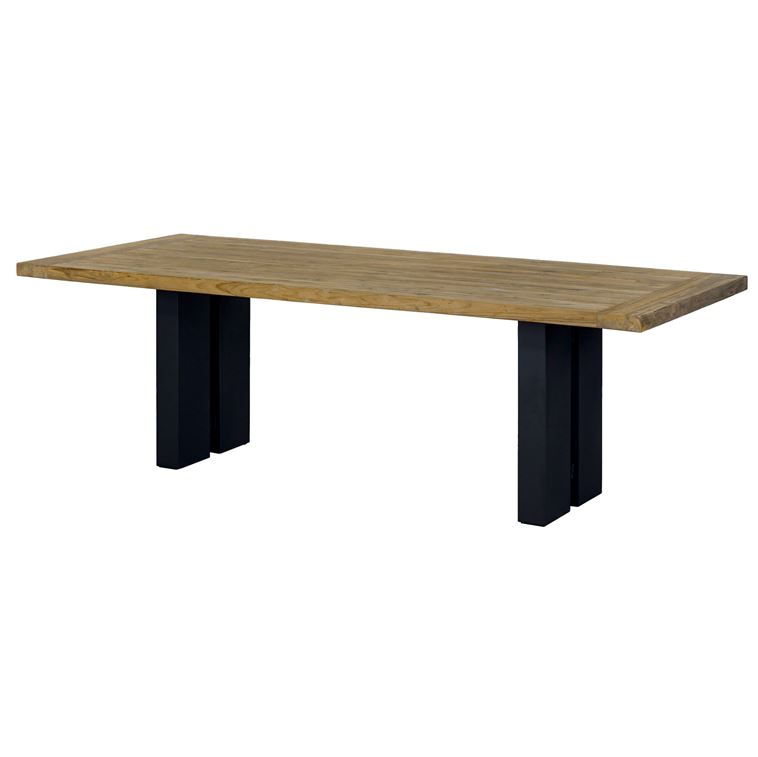 Diningtisch L 300 cm B 100 cm H 76 cm mit Tischplatte aus recyceltem Teakholz