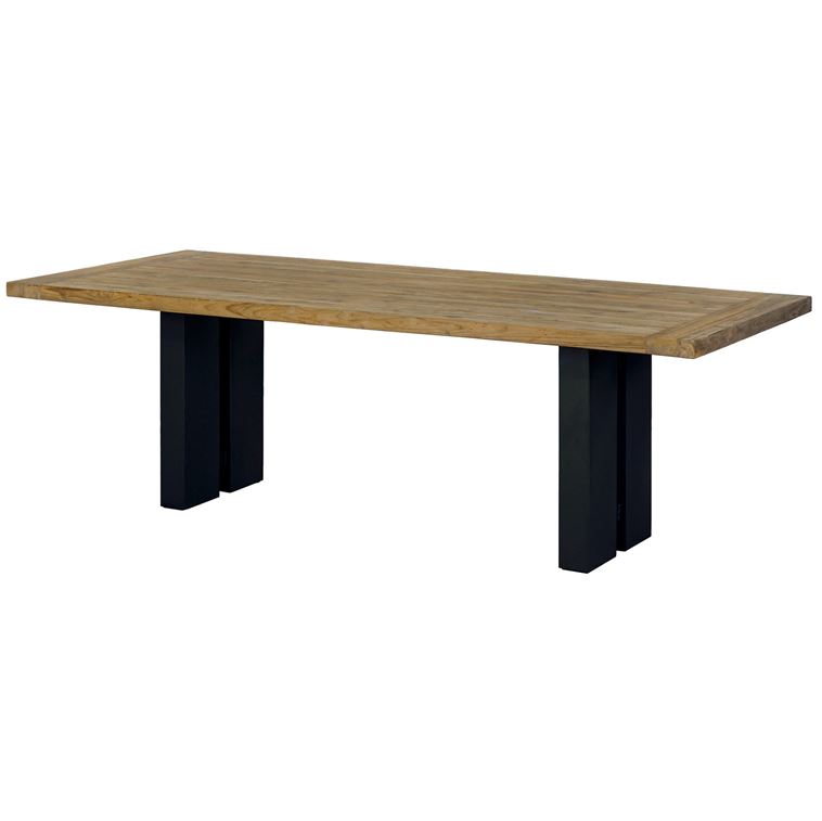 Diningtisch L 240 cm B 100 cm H 76 cm mit Tischplatte aus recyceltem Teakholz