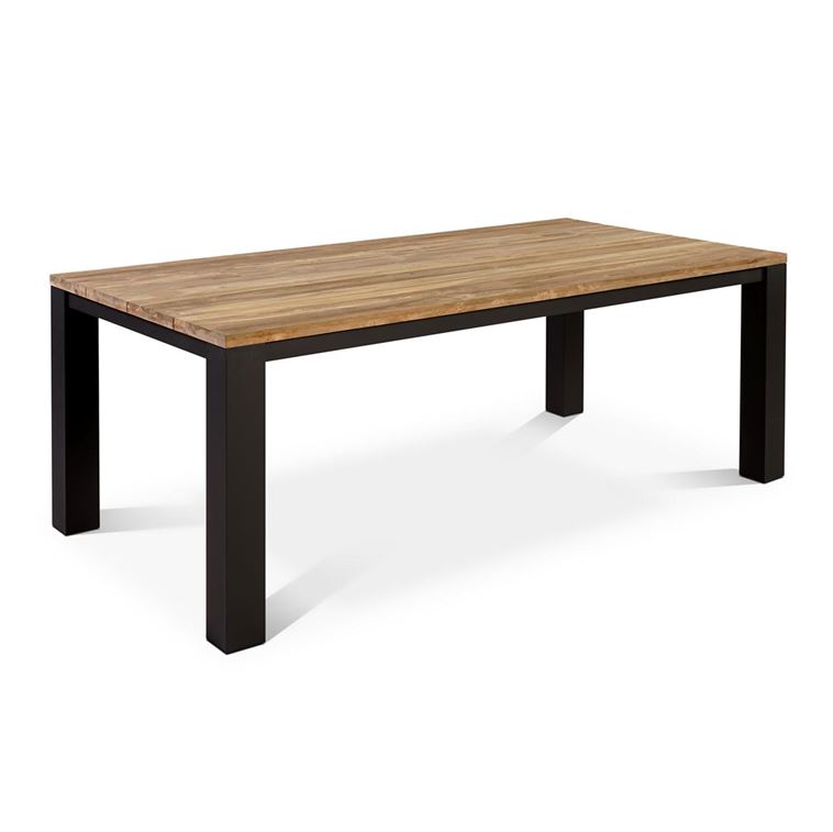 Diningtisch L 160 cm B 90 cm H 76 cm mit Tischplatte aus recyceltem Teakholz