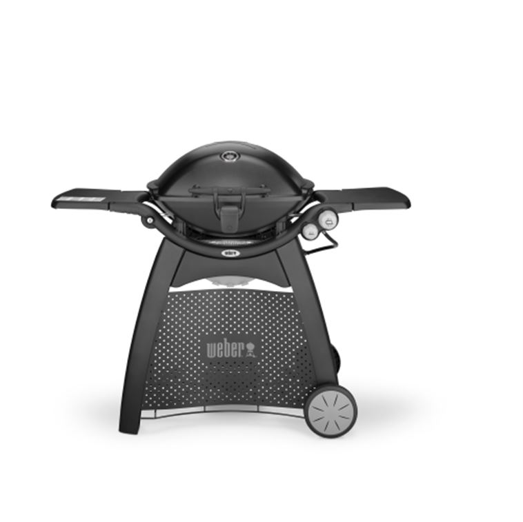 Weber Gasgrill Q 3200 Station Black mit Hitzeschild und Bratenrost